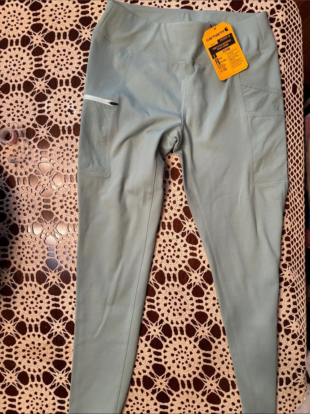 Carhartt Sage Green Performance Athletic Leggings - Picture 3 of 9